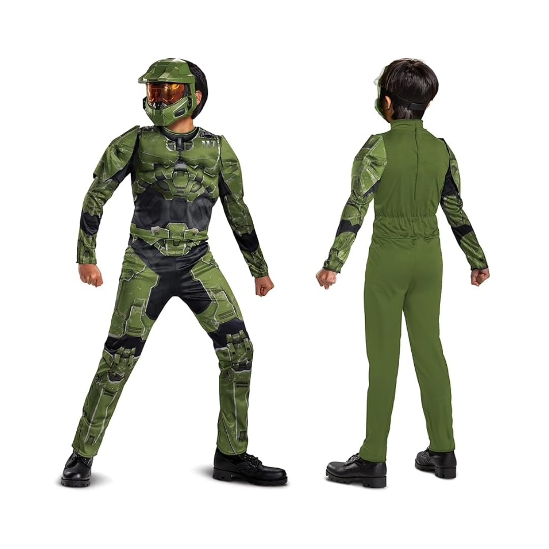 DISGUISE Master Chief Children's Costume, Video Game Costume, Children, Available Size S, M