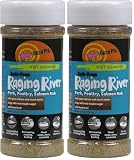 Dizzy Pig Salt-Free Raging River Salmon Seasoning Rub (8oz Shaker) - Seasons 30+lbs of Food - Hand Made in the USA - MSG Free, Gluten Free (Pack of 2)
