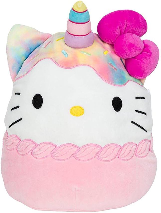 Squishmallow Official Kellytoy Sanrio Squad Squishy Stuffed Plush Toy Animal (Hello Kitty (Cupcake), 5 Inches)