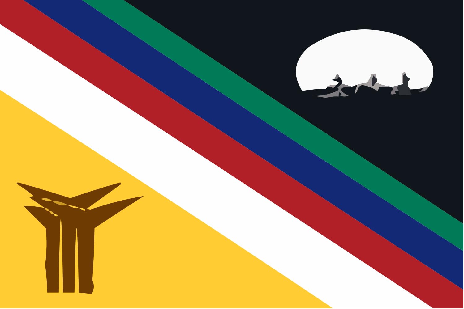 Drapeau Large Luganville | Grand drapeau paysage de 1.35m² pour extérieur