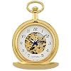 Gotham Men’s Gold Plated Double Hunter Mechanical Pocket Watch # GWC14051GA