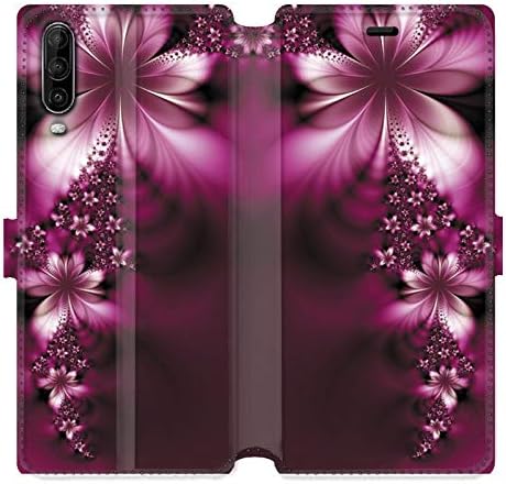Flip Case for Wiko View 4 / View 4 Lite Leather Flower Design Purple