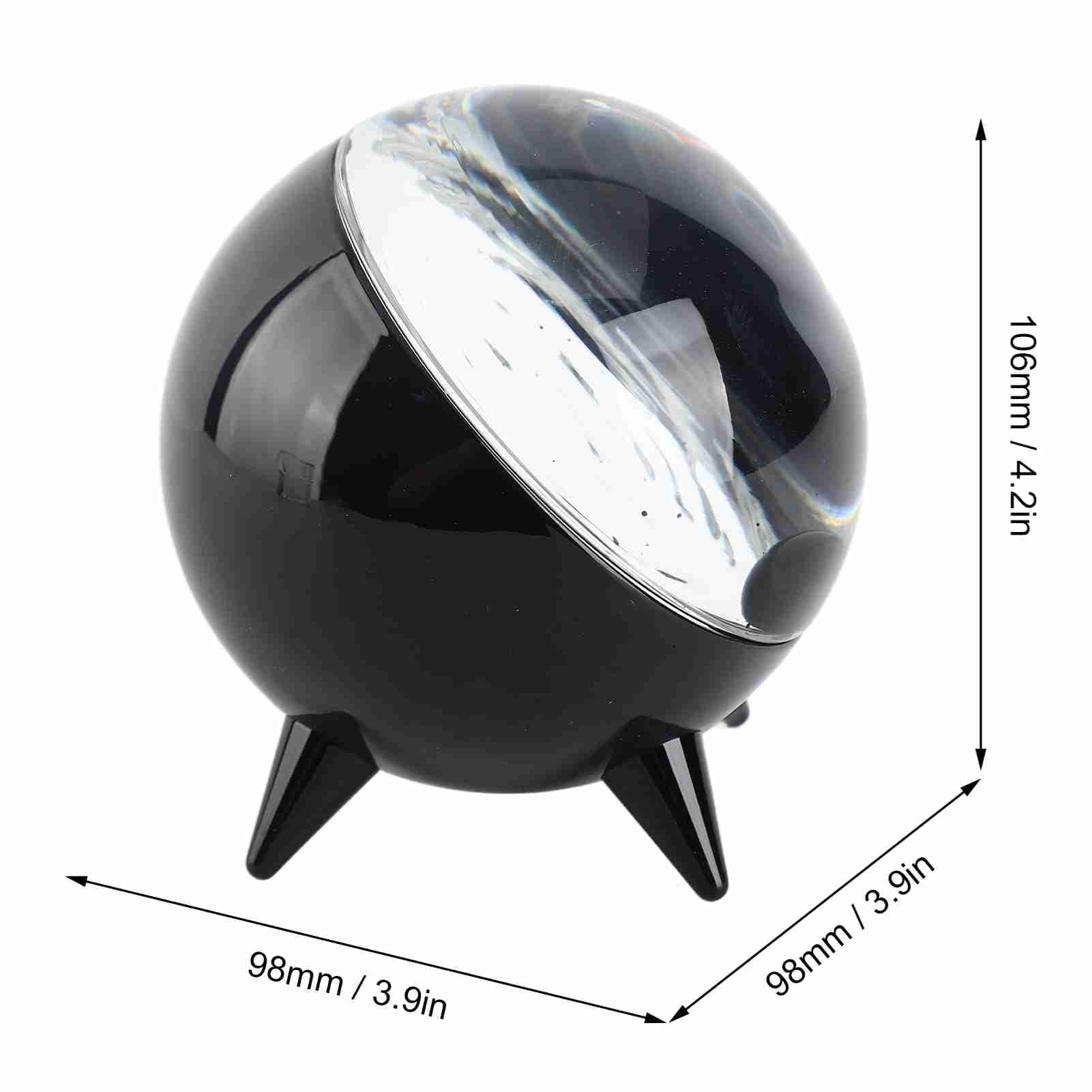 CHICIRIS Ferrofluid Sound Visualizer, Music Rhythm Light Companion with Rechargeable Li Battery, ABS, Glass Material, 6-8 Hours Battery Life, for Desktop Decor