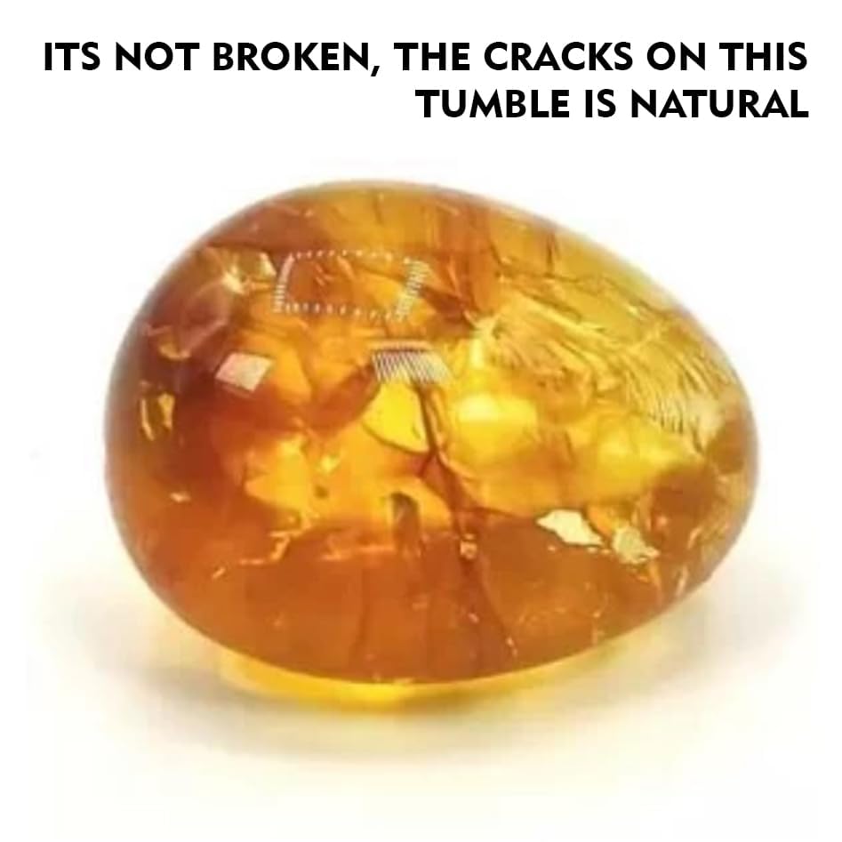 Image of Citrine Tumble Stone | 50 gm Tumbled Gemstones | Reiki Healing Stones | Home Decor Pebbles | Aquarium Gravel | Garden & Table Dcor