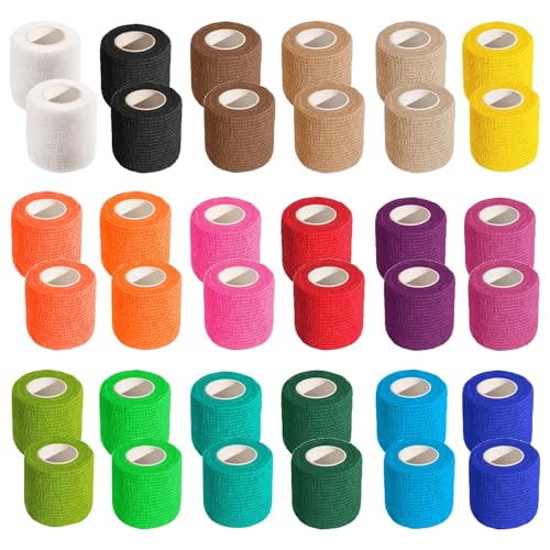 Bandage cohésif Lucy DM bande élastique auto-adhésive poignet cheville sport athlétisme 5cm