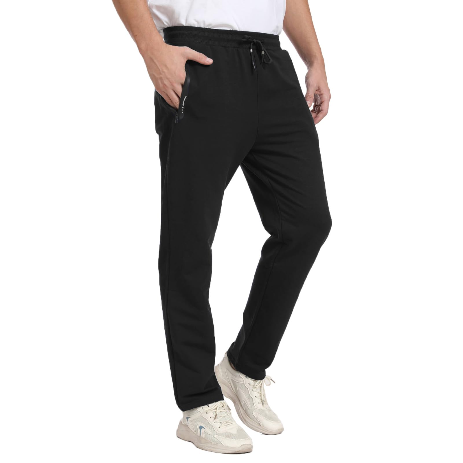 JustSun Pantaloni Tuta Uomo Sportivi Cotone Casual con Tasche Zip