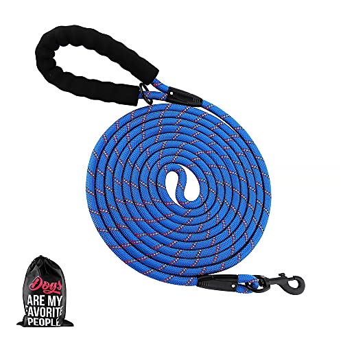 Plutus Pet Long Rope Dog Leash, With Comfortable Padded Handle, Reflective Nylon Heavy Duty Rope Leash, 15Ft 20Ft 30Ft Dog Training Leash For Small Medium Large Dogs (15Ft, Navy Blue) #TOP14