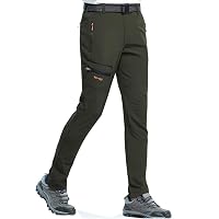 DAFENP Pantaloni Trekking Uomo Softshell Pantaloni da Lavoro Estivi Impermeabili Pantaloni
