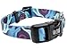 Dutch Dog Amsterdam Fashion Dog Collar, 10 to 15-Inch, Aqua Flora