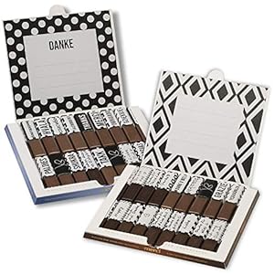 younikat Aufkleber-Set Danke passend für Merci Schokolade mit Danke in verschiedenen Sprachen und blanko Aufklebern I…
