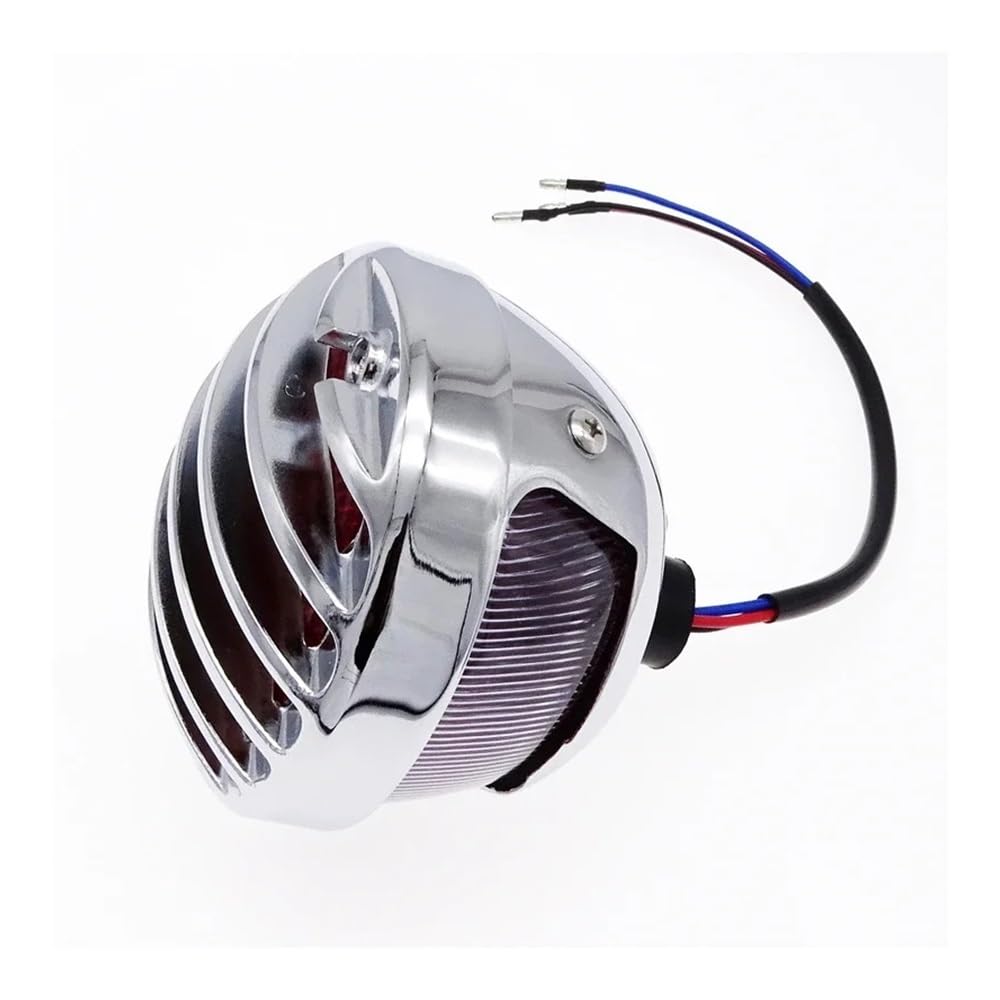 Generique Moto Arrière Lampe Feu Arrière LED Pour Motos, De Plaque D'immatriculation Universel Pour Bobber Chopper Rat, Personnalisé