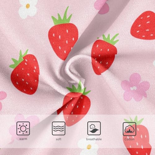 Girls' Underwear Strawberry Flowers Floral Toddle Brief Panties 2-8 Years 203007203