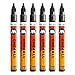 Produktbild Molotow One4All 127HS Acryl Marker (2,0 mm Strichstärke, hochdeckend und permanent, UV-beständig, für fast alle Untergründe) 6 Stück Farbe 223 metallic schwarz