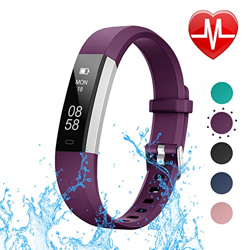 LETSCOM Fitness Tracker with Heart Rate Monitor, Slim Sports Activity Tracker Watch, IP67