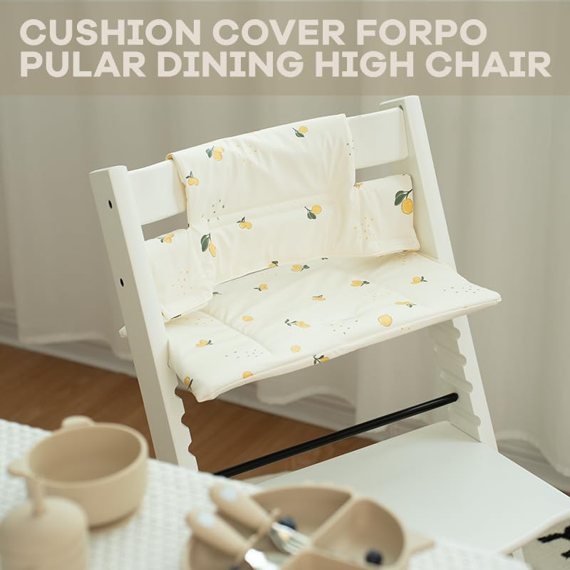 Image of Baby Cushion Set Soft and Comfort High Chair Cushion for Infant, Toddler High Chair Accessories Easy to Clean and Install, Orange Sandy
