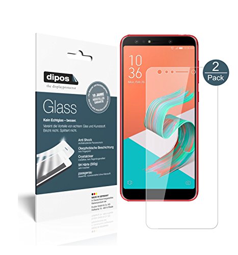 dipos I 2X Protector de Pantalla Compatible con ASUS Zenfone 5 Lite (ZC600KL) Vidrio Flexible Cristal Proteccion 9H