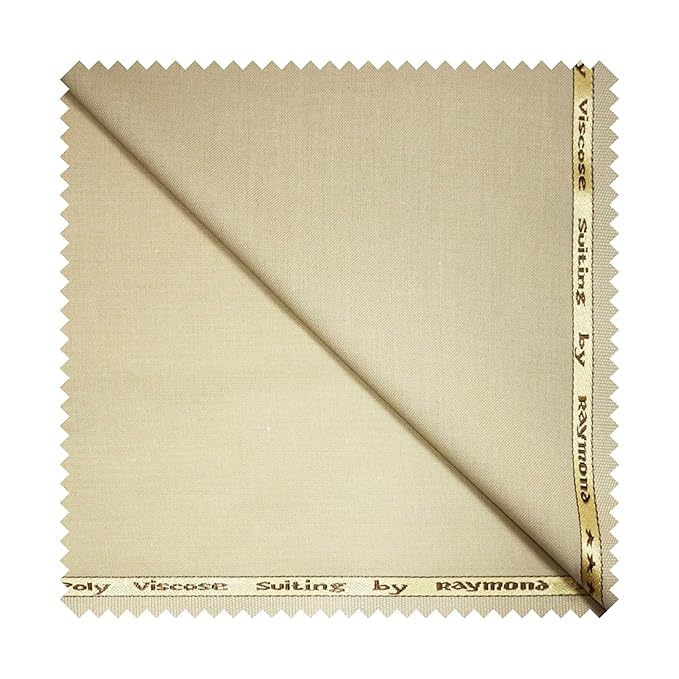 Raymond Mens Unstitched Trouser Fabrics (LESS WRINKLES, All Weather Fabric, Premium Fabric) (LIGHT KHAKI, 1.2 METERS FOR TROUSER)