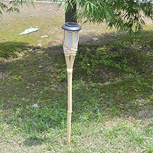 Solar Bambus Fackel Licht für Außenlandschaft, Handwerk Hof Zaun Garten Spike Rasen Lampe