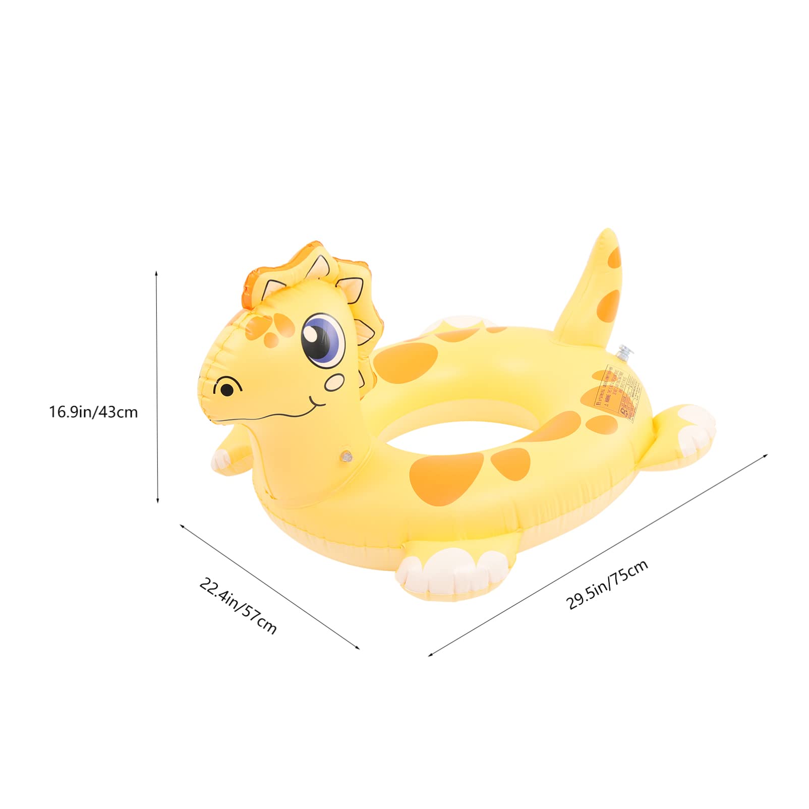Kisangel Inflatable Dinosaur Swim Ring Floating Ring for Boys and Girls Beach Fun