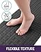 DEXI Bathtub Mat Non Slip, Extra Long 39x16, Suction Cups, Drain Holes, Machine Washable for Tub Shower Floor, Black