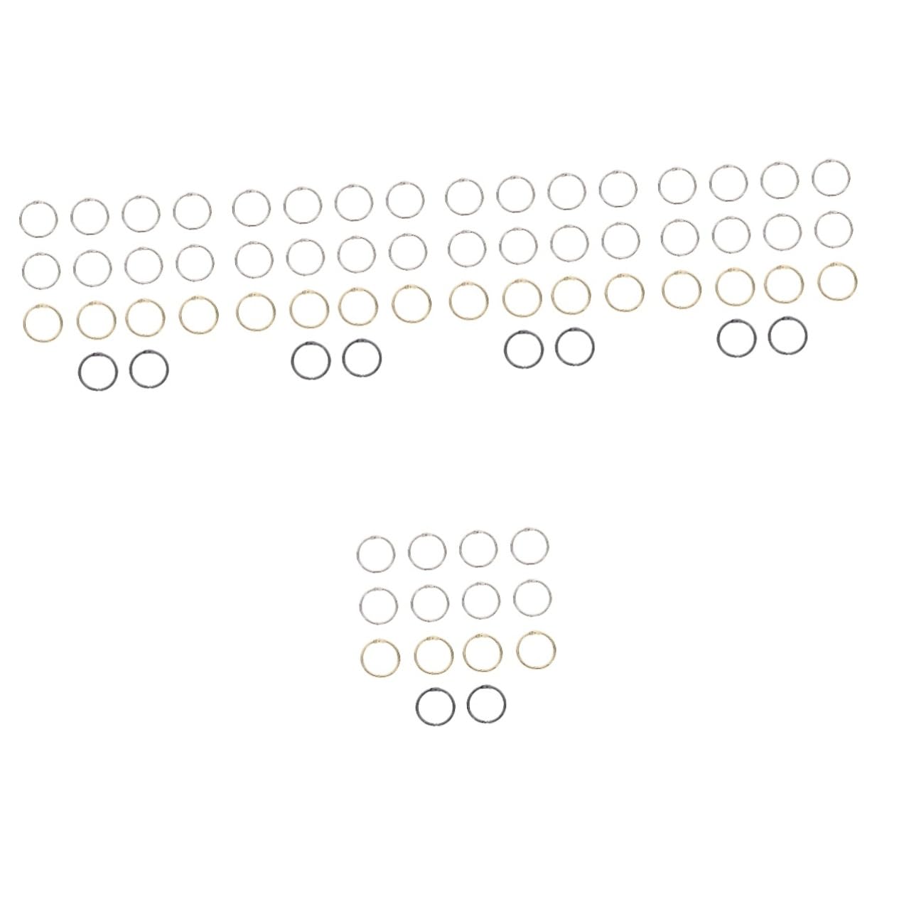 NUOBESTY 5 Set Di Raccoglitori Extra Resistenti in Metallo Con Clip Per Raccoglitori Rotondi Per Artisti E Studenti 14 Pezzi * 5