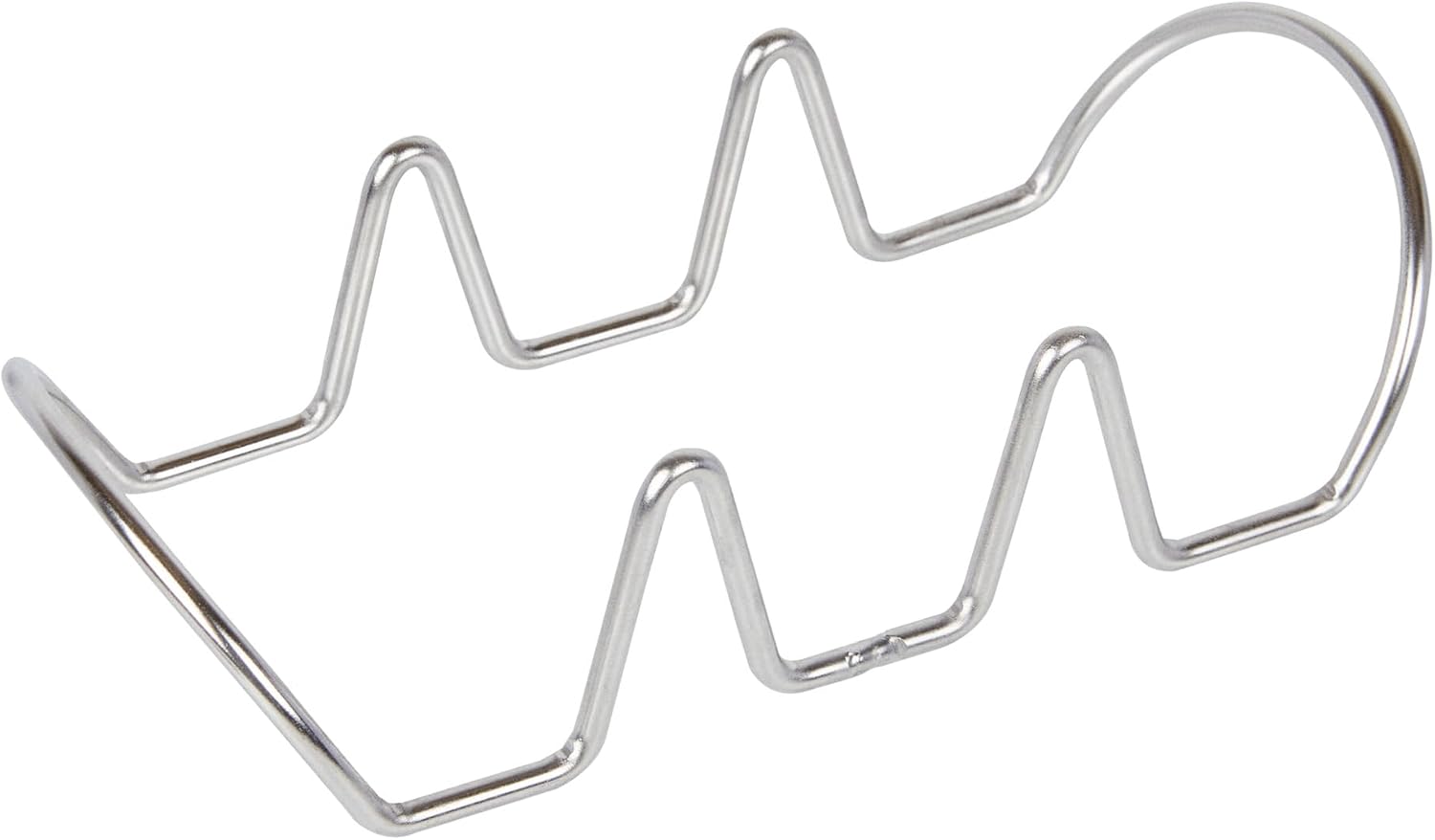 Restaurantware-6.7 Inch x 3.2 Inch Taco Stand, 1 Rectangle Taco Rank - Fits 3 Tacos, Reversible, Silver Stainless Steel Holder, Dishwasher Safe, For Hard Or Soft Shells