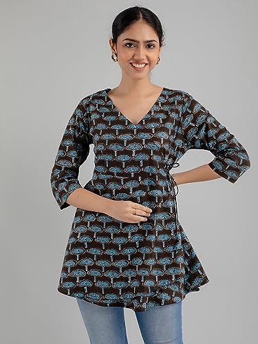 Image of feranoid Women Cotton Angrakha Kurti