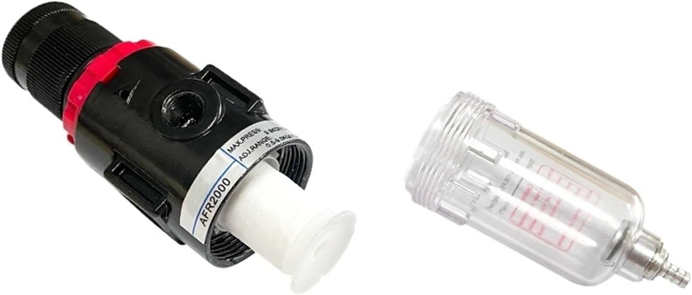 AFR2000 1/4" Air Compressor Oil Water Separator Filter Regulator Air Source Processor Manual Drainage
