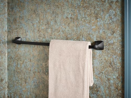 Moen Voss Matte Black Towel Bar, YB5124BL by Moen - Image 2