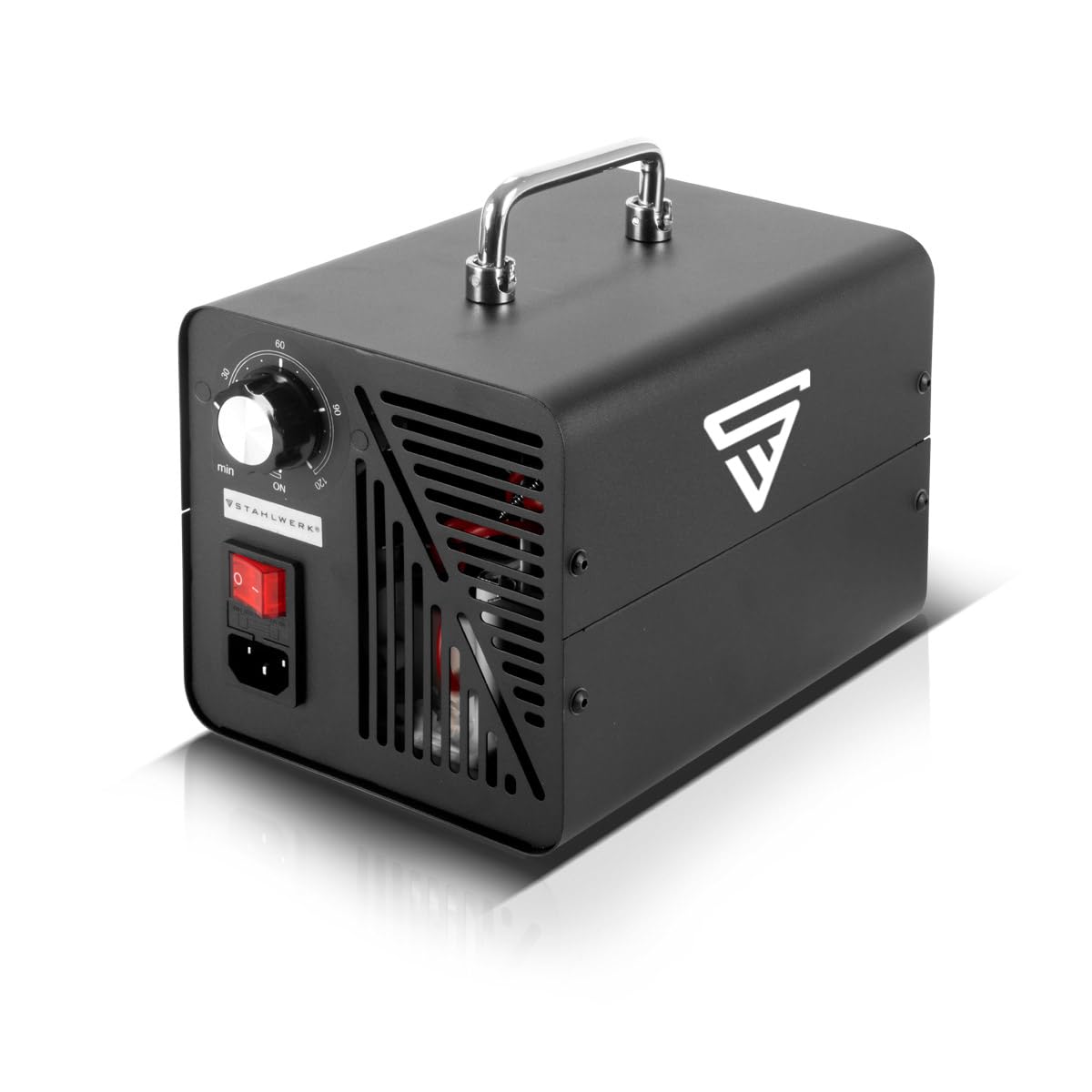 STAHLWERK Ozongenerator OG-40 ST mit 40 g/h, bis 200 qm, Dauerbetrieb- und Timer-Funktion, Ozonisator, Ozongerät, Ozon-Luftreiniger zur Neutralisation von Gerüchen in Auto, Haushalt und Bausanierung