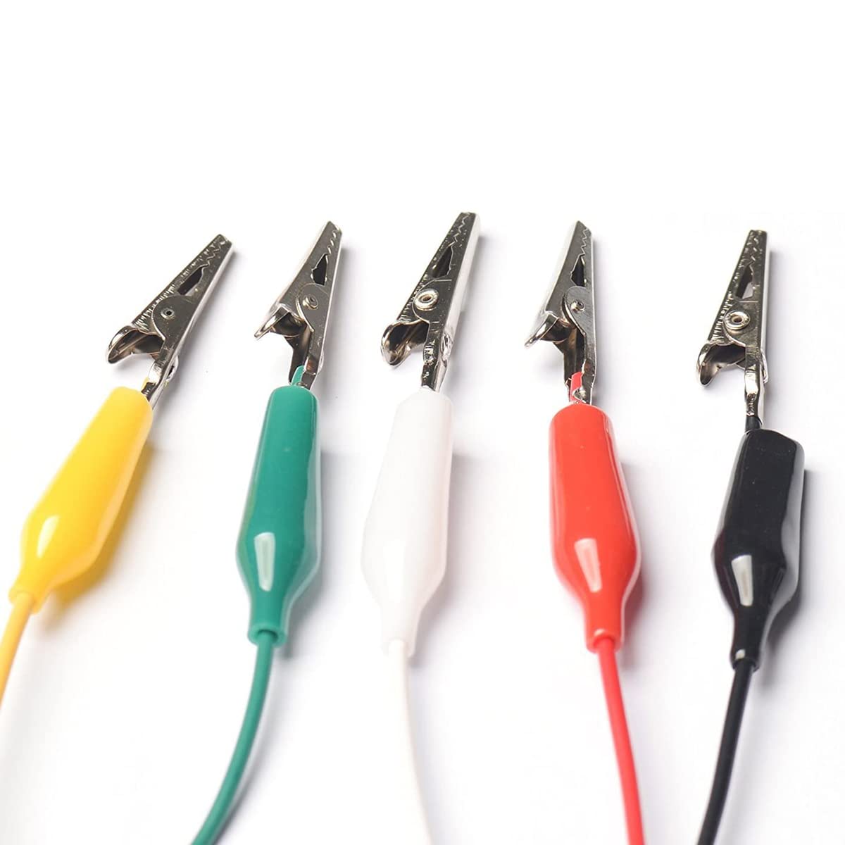 Hailege 20 sztuk Krokodylki Kable Krokodylkowe Przewody testowe Długość 20,5 cala do połączenia obwodu Elektroniczne eksperymenty testowe Elektronika DIY Dwa opakowania Pięć kolorów