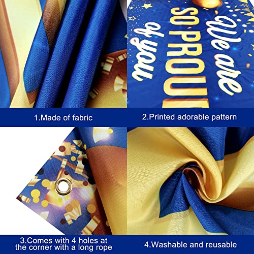 Image of KatchOn, Blue We are So Proud of You Banner - XtraLarge, 72x44 Inch | Graduation Banner Congratulations Banner for Congratulations Decorations | Grad Backdrop for Graduation Decorations 2026