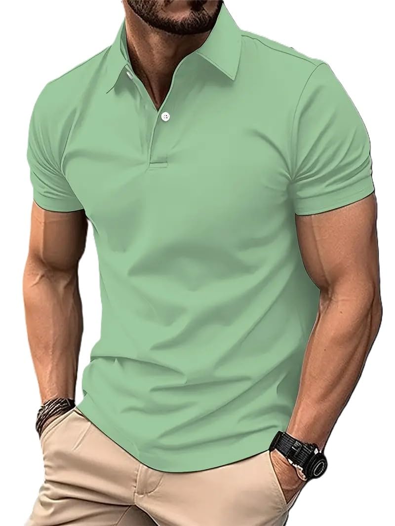 Regular fit Polo t Shirts for Men | Cotton Stretch Polo Collar t Shirts for Men | Polo Shirt for Men-image-13