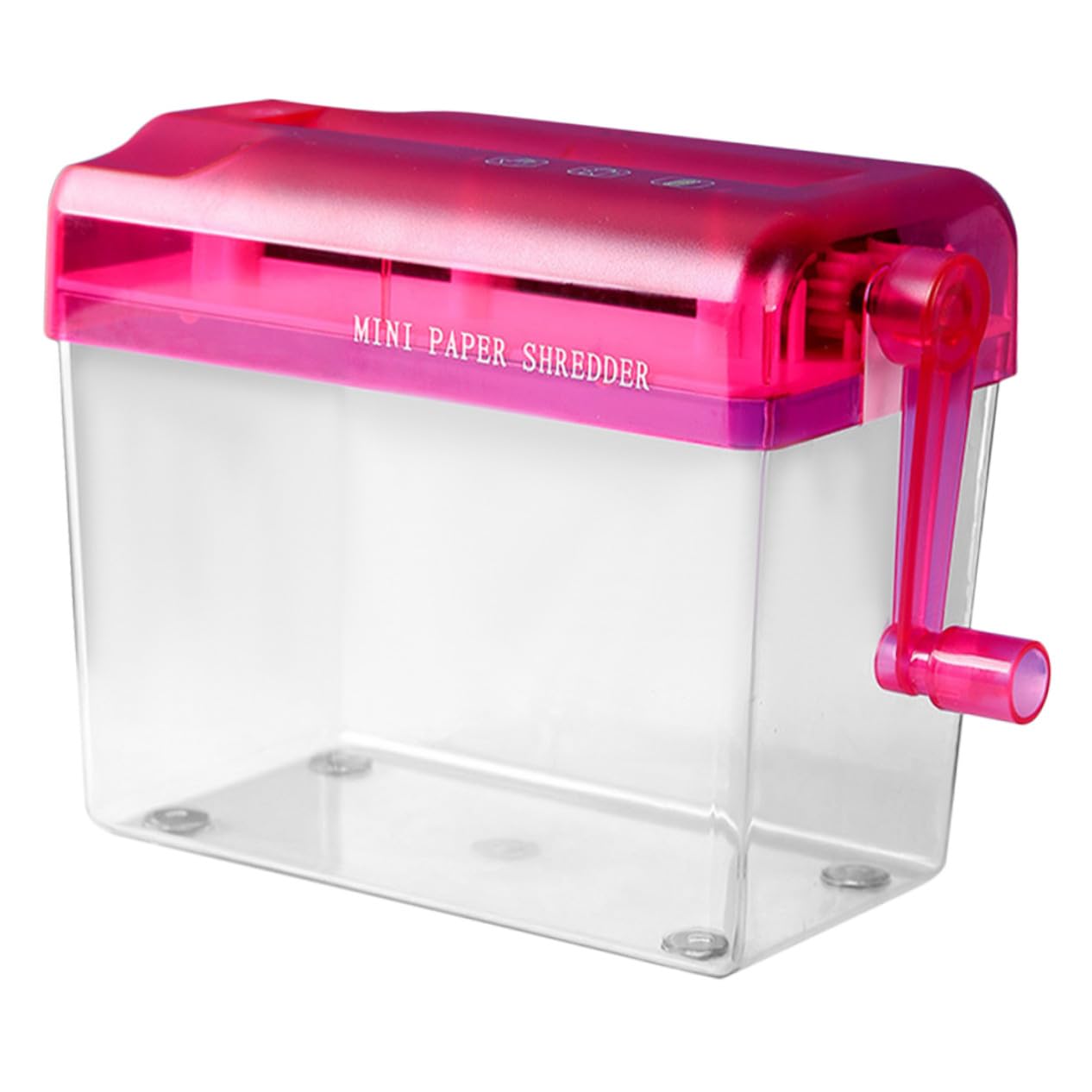 Petit Destructeur de Papier Manuel Compact de Table Rouge pour Bureau