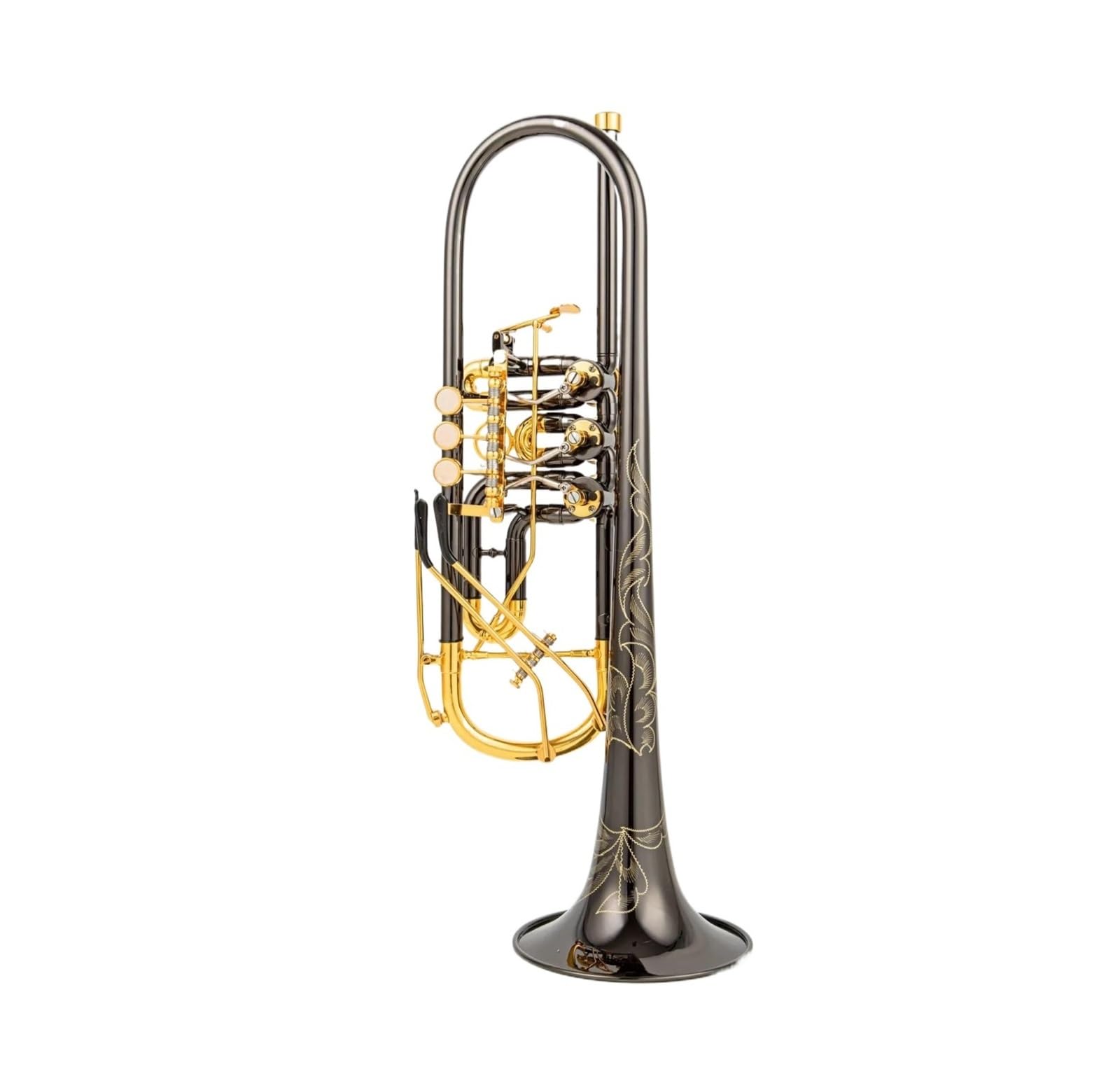 Trombe Tromba in SIB Si Bemolle Chiave Piatta in Ottone Strumenti Musicali A Tromba Professionali con Custodia in Pelle