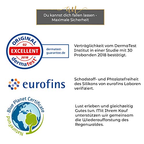 Dildo - tweelaagse siliconen dildo met extra sterke zuignap - realistische dildo - seksspeelgoed voor vrouwen van Aurelia® - Dermatest certificaat uitstekend - Afbeelding 5