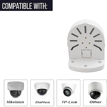 2 Pack Dome Camera Bracket,Security Camera Junction Box, CCTV IP Surveillance Cameras Holder, ABS Plastic Indoor Outdoor Dome Camera Mount