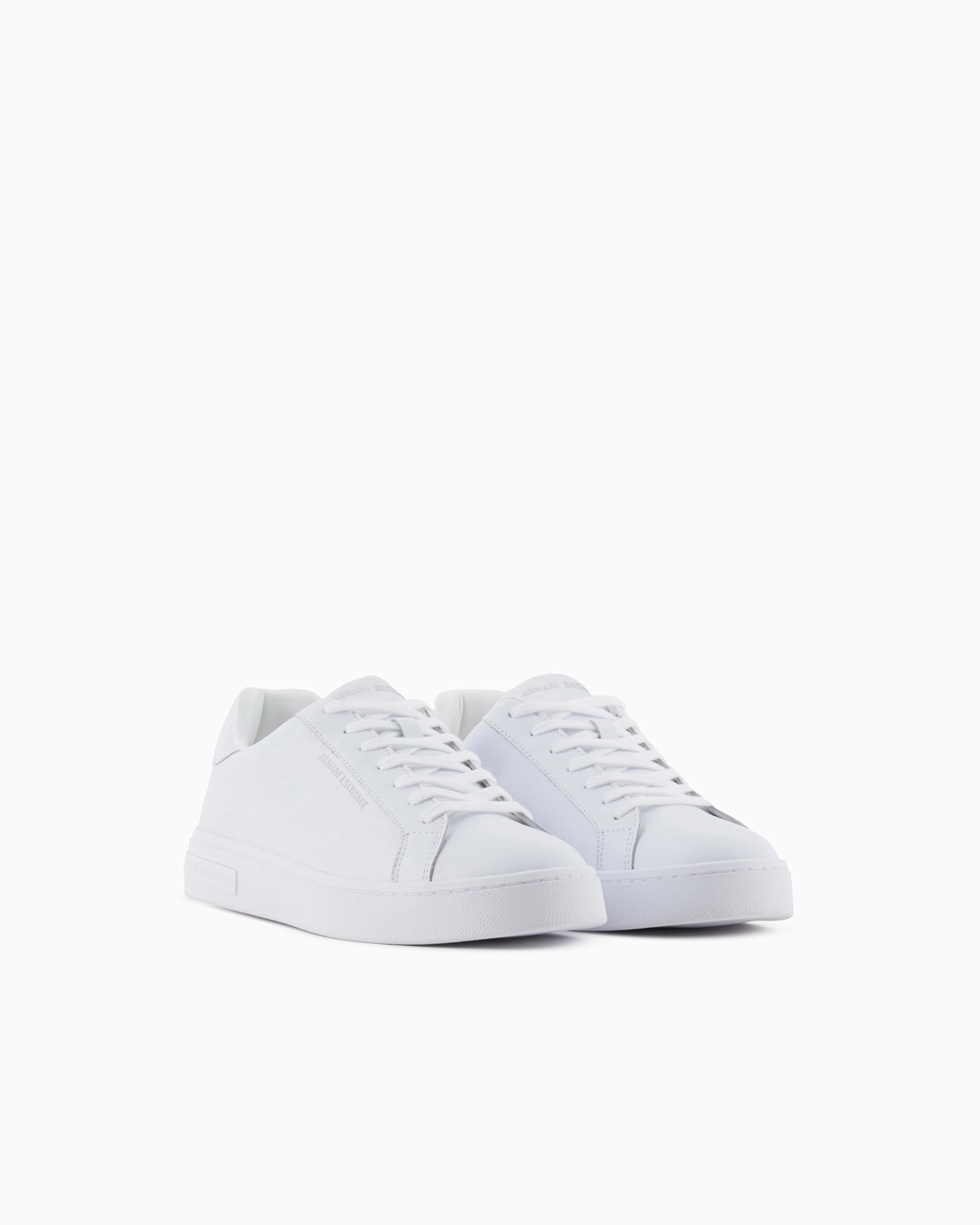 Armani Exchange Scarpe da Ginnastica in Pelle Bianca