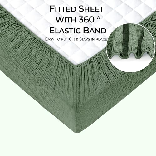 Image of Dreamology Mini Crib Sheets, 100% Muslin Crib Sheets, Pack n Play Sheets