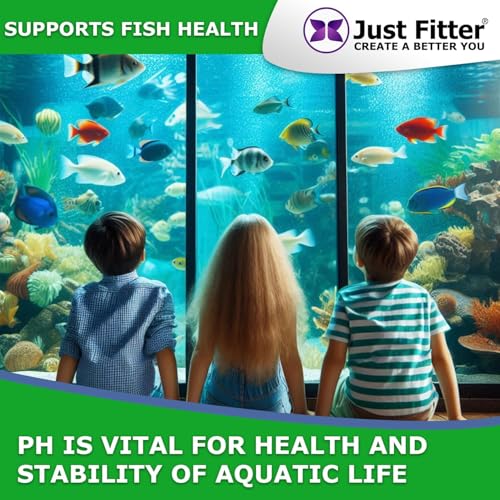 Image of Just Fitter Alkaline Water pH Test Strips. Testing Kit for Home Drinking Water and Liquids. Universal Tester for Aquarium, Fish Tank, Pool, Hot Tub, Spa, Kombucha, Fermentation and Brewing Process.