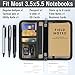 Tintris Journal Cover for Field Notes Notebooks Moleskine Cahier 3.5 x 5.5 with zipper pen holder, Water Resistant Pocket Notebook Cover for Journal Notebook planner, Classy Waxed Canvas, Olive