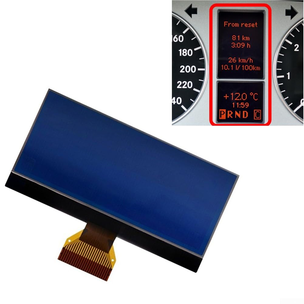 Pantalla LCD para Mercedes Clase A/B W169 W245 Instrumento Cluster Versión 8 Voltios Negro