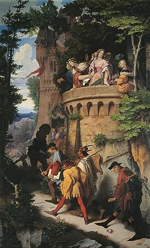 Poster impression tableaux graffiti art mural Moritz Von Schwind pour habiller un grand mur