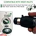 OVO Central Vacuum Deluxe Plus Accessory, 30/35/40/50ft Low-Voltage Hose, ON/Off Switch Control at The Handle, 12’’ Floor Brush, for Hard Surfaces, Kit A 40', Black
