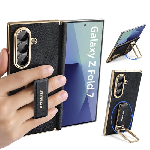 NIFBANG Samsung Galaxy Z Fold 7�p�̃P�[�X ���U�[ �t�B���K�[�z���_�[�t�� �M�����N�V�[ z fold 7�p�̃t���b�v�P�[�X �X�}�z�x���g�t�� ����/���^�� �X�^���h ���^�M�����N�V�[ Z Fold 7�p�̃J�o�[ �w��h�~ �C