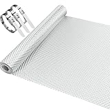 Embossed Exhaust Heat Shield Automotive,13' x 40' Aluminum Exhaust Heat Wrap with 15 Pcs Cable Metal Zip Ties, Exhaust Wrap Heat Barrier Shield for Automotive & Motorcycle Exhaust pipes