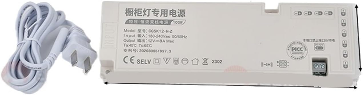 LED Ultra-Thin Kitchen Cabinet Cabinet Display Cabinet Lighting Dedicated Power Supply 6-bit Transformer DC12V/24V 1.2m Power Cord(DC24V 36W-6 Route)