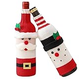 Christmas Wine Bottle Cover,2pcs Christmas Sweater Wine Bottle Cover for Holiday Christmas Party,Dining Room Holiday Scene Decoration