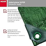 NOOR Abdeckplane SUPER 200g/m² Grün I 2 x 3 m I Allzweckplane für Schutz vor Witterung I Ideal geeignet für den Gartenbereich I UV-stabilisiert, beidseitig beschichtet, wasserfest & abwaschbar - 3