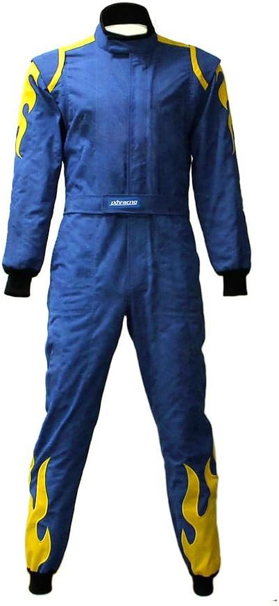 jxhracing RB-CR027 One-piece Auto GO Karts Racing Suit-White-Medium : Automotive